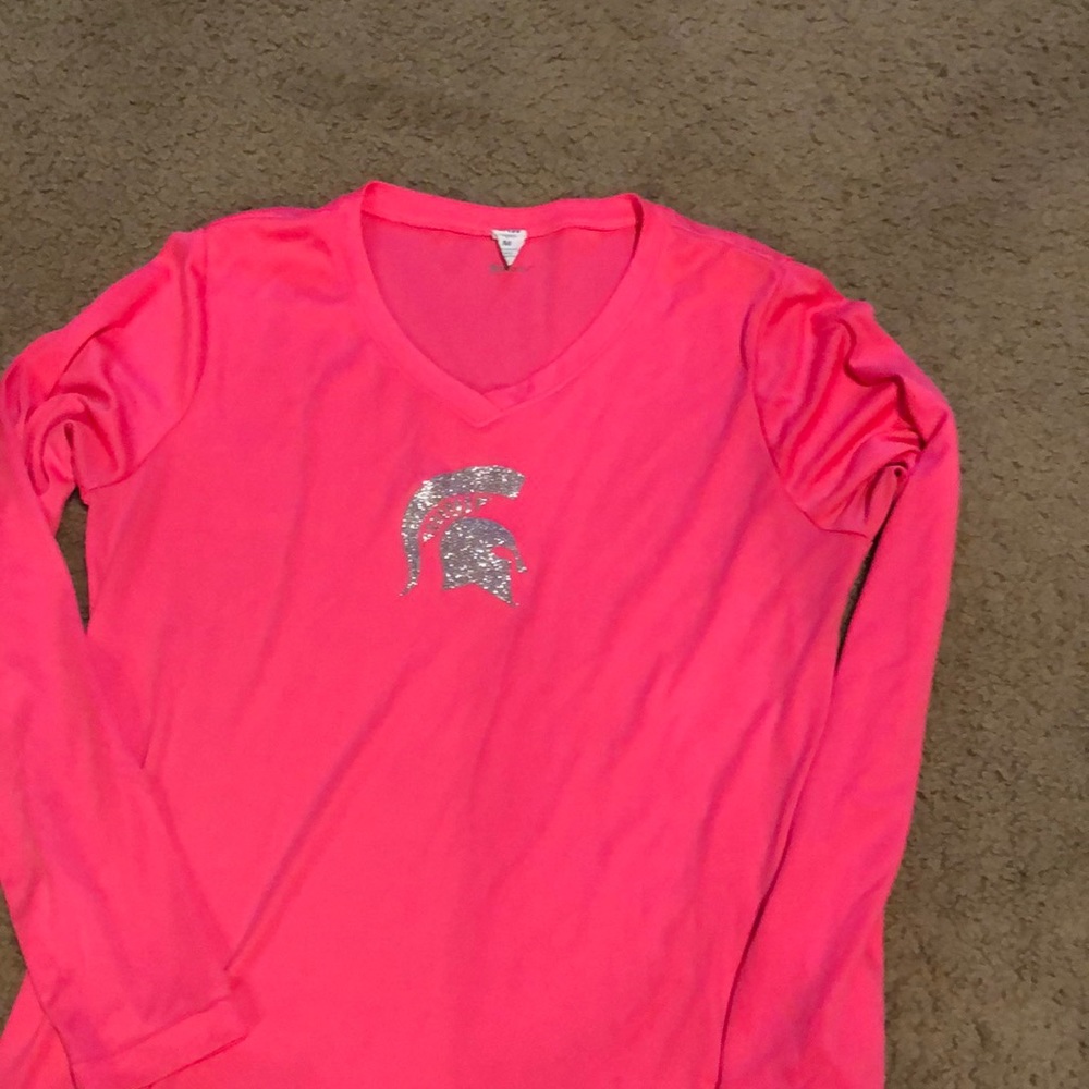 Hot pink Spartans shirt